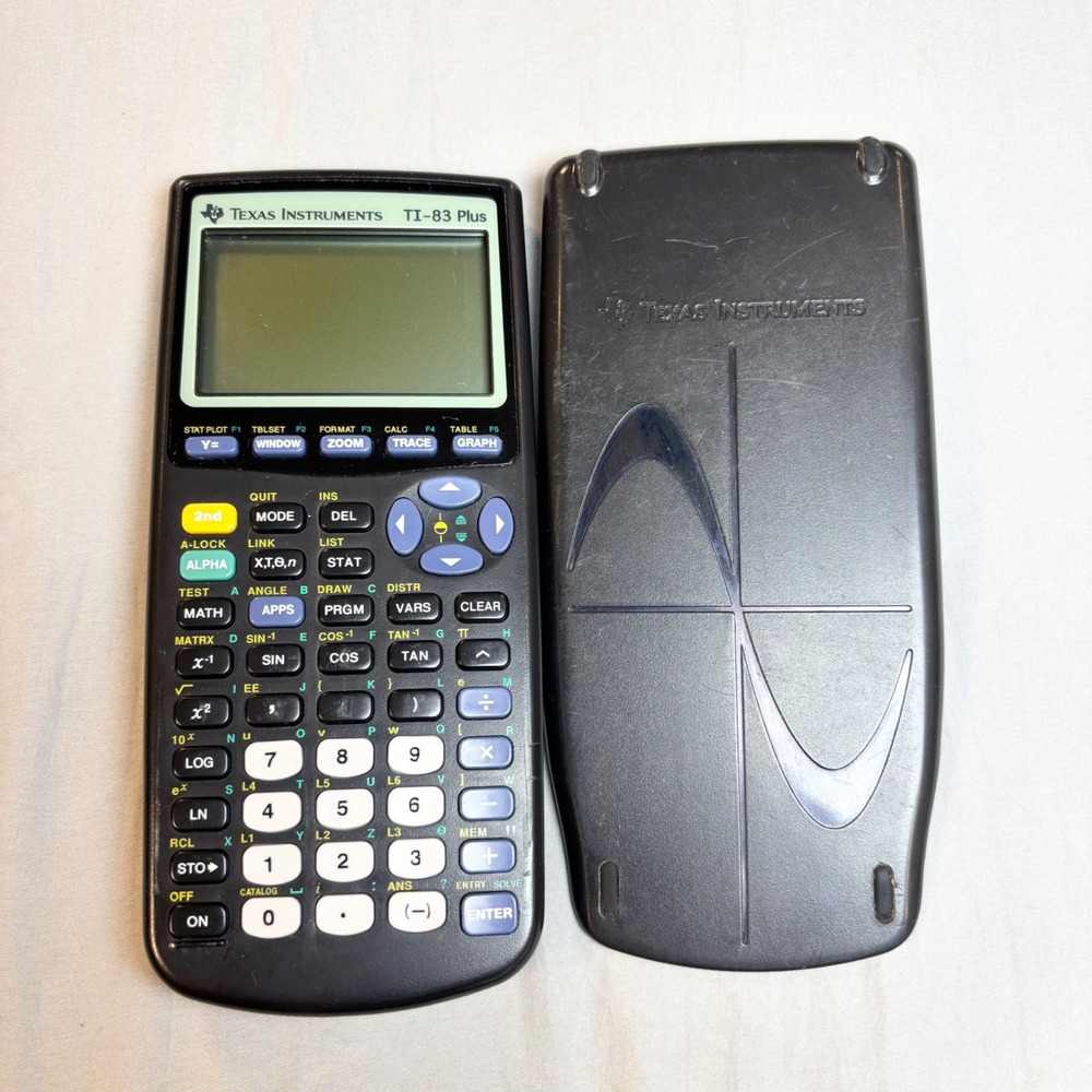Texas Instruments TI-83 Plus Graphing Calculator Black with Cover TI83+
